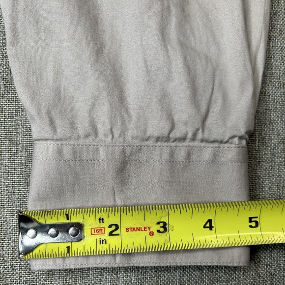 Blacker by Stanley Blacker Button Up Dress Shirt Men 17 1/2 (36/37) Light Mocha - Picture 8 of 10